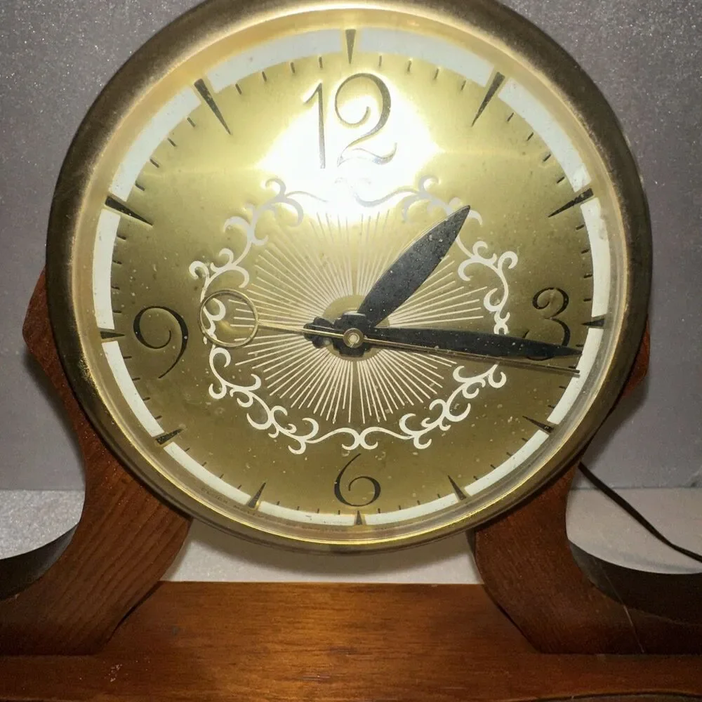 Lanshire ELECTRIC CLOCK MOTOR With Wood Base Stand